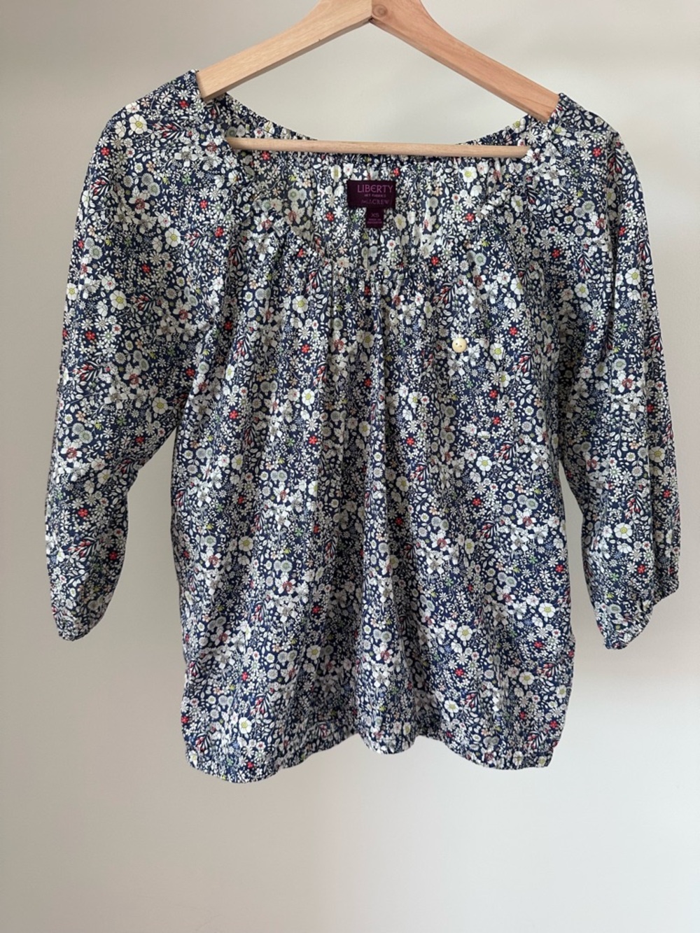 J. Crew Liberty Print "June Meadow" Floral Peasant Blouse XS